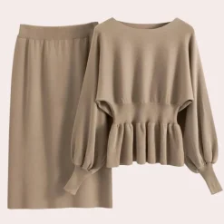 Sets Dames*KEAGHLAN - Verfijnde 2 Delige Zomerset voor Dames Beige