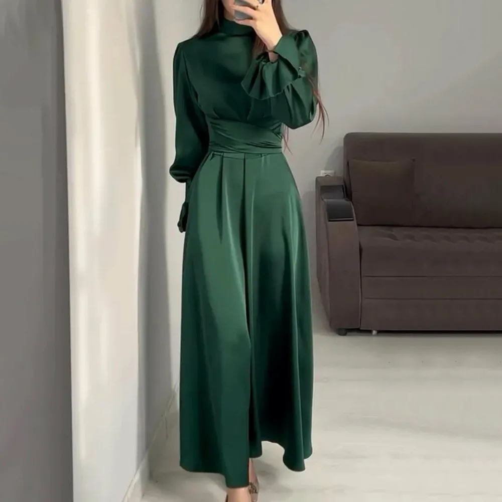 Jurken & Jumpsuits Dames*KEEVA - Zomerse lange jurk voor dames Donkergroen