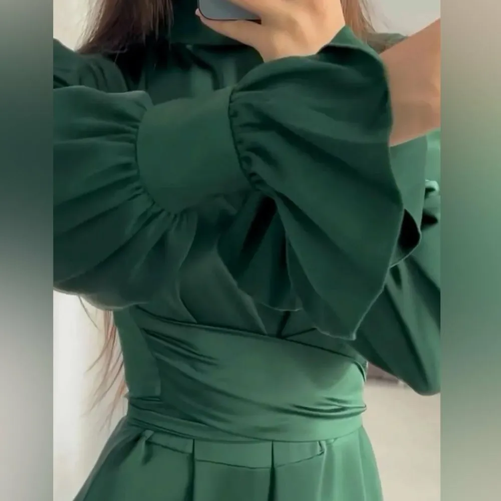 Jurken & Jumpsuits Dames*KEEVA - Zomerse lange jurk voor dames Donkergroen