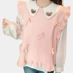 Truien & Vesten Dames*KEIANDRA - Modieus Gebreid Zomervest voor Dames Roze