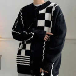 Truien & Vesten Heren*KEION - Luchtig Gebreid Vest voor Heren - Perfect voor de Zomer Zwart