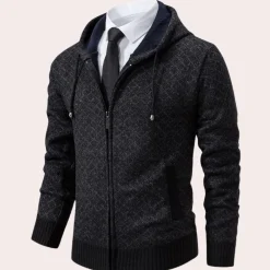 Truien & Vesten Heren*KEKOA - Comfortabel Gebreid Herenvest met Capuchon voor de Lente en Zomer