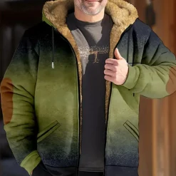 Jassen Heren*KIKA - Comfortabel Capuchonjack voor Heren - Lente/Zomer Editie Militair Groen