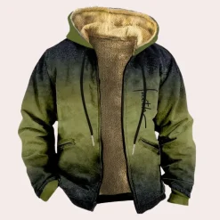 Jassen Heren*KIKA - Comfortabel Capuchonjack voor Heren - Lente/Zomer Editie Militair Groen