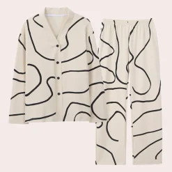 Sets Dames*KIMBERLY - Luxe Zomerse Pyjamaset voor Dames Wit