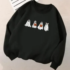 Truien & Vesten Dames*Kinga - Zomers Sweatshirt met Spookhond voor Dames