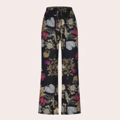 Broeken & Rokken Dames*Kirsi - Elegante wijde zomerbroek met bloemenprint
