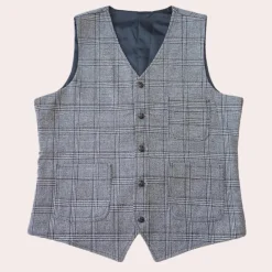 Truien & Vesten Heren*Klassiek geruit herenvest voor de zomer