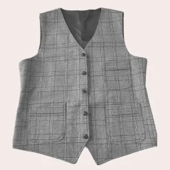 Truien & Vesten Heren*Klassiek geruit herenvest voor de zomer