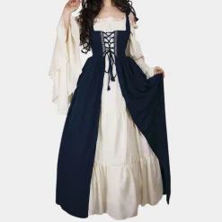 Jurken & Jumpsuits Dames*Klassieke middeleeuwse zomerjurk voor dames