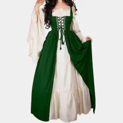 Jurken & Jumpsuits Dames*Klassieke middeleeuwse zomerjurk voor dames