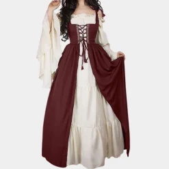 Jurken & Jumpsuits Dames*Klassieke middeleeuwse zomerjurk voor dames