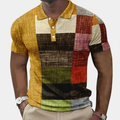 Shirts Heren*Kleurrijk zomers herenpoloshirt