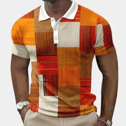 Shirts Heren*Kleurrijk zomers herenpoloshirt