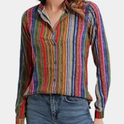 Blazers & Blouses Dames*Kleurrijke damesblouse voor de zomer Veelkleurig