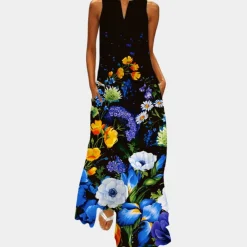 Jurken & Jumpsuits Dames*Kleurrijke zomerse damesjurk