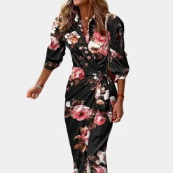 Jurken & Jumpsuits Dames*Kleurrijke zomerse damesjurk