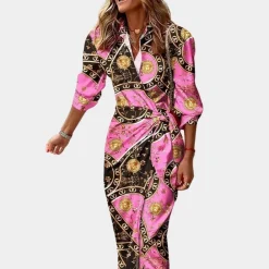 Jurken & Jumpsuits Dames*Kleurrijke zomerse damesjurk