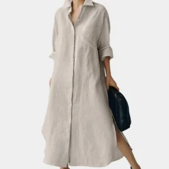 Jurken & Jumpsuits Dames*Kore - Comfortabele zomerse dameshemdjurk