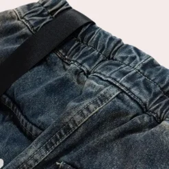 Broeken Heren*Kyril - Casual baggy herenjeans voor de zomer Blauw
