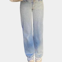 Broeken & Rokken Dames*Lage taille en wijde damesjeans voor de zomer