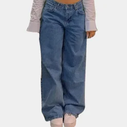 Broeken & Rokken Dames*Lage taille en wijde damesjeans voor de zomer