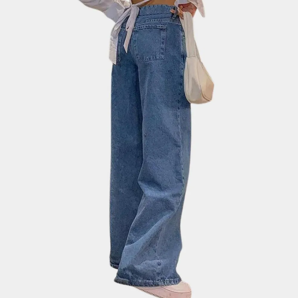 Broeken & Rokken Dames*Lage taille en wijde damesjeans voor de zomer