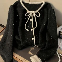 Sets Dames*LAIA - Luxe Gebreide Zomerset voor Dames Zwart