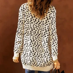 Truien & Vesten Dames*Laila - Zomerse cardigan met lange mouwen en print voor dames Abrikoos