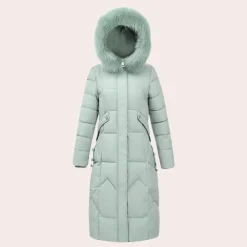 Jassen Dames*LANAI - Modieuze Winteroverjas voor Dames Groen