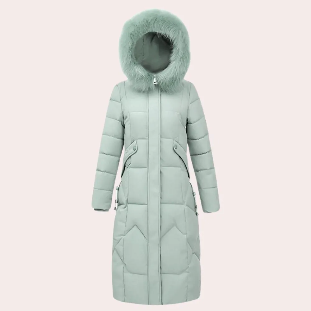 Jassen Dames*LANAI - Modieuze Winteroverjas voor Dames Groen