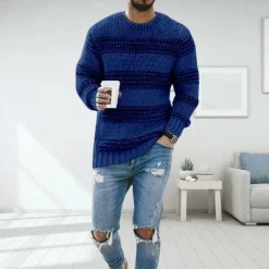 Truien & Vesten Heren*LANDYN - Grof gebreide Noorse zomerse trui voor heren