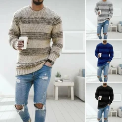 Truien & Vesten Heren*LANDYN - Grof gebreide Noorse zomerse trui voor heren