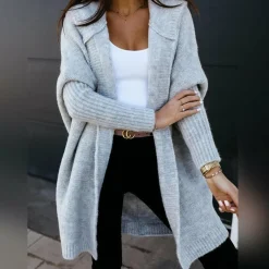 Jassen Dames*LARISA - Luchtig zomer vest met capuchon Grijs