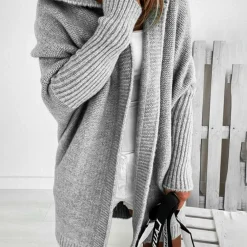 Jassen Dames*LARISA - Luchtig zomer vest met capuchon Grijs