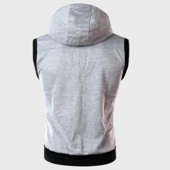 Jassen Heren*Launo - Zomervest zonder mouwen met capuchon