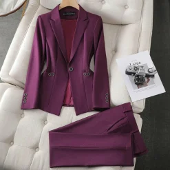 Sets Dames*LAURA - Elegante blazer en broek set voor de zomer