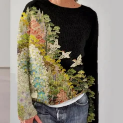 Truien & Vesten Dames*LAURA - Trendy Bedrukte Zomerse Trui voor Dames Gemengde kleur