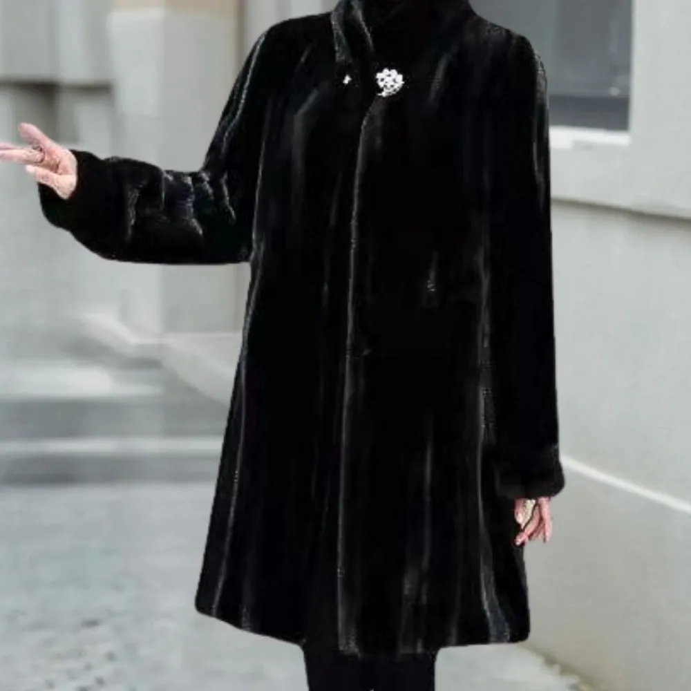 Jassen Dames*LAURA - Warme Winter Mantel voor Dames Zwart