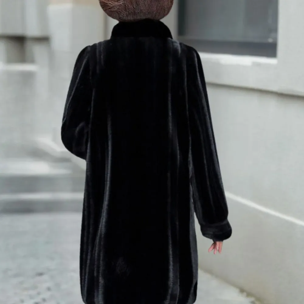 Jassen Dames*LAURA - Warme Winter Mantel voor Dames Zwart