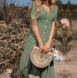 Jurken & Jumpsuits Dames*LAUREN - Luchtige zomerse midi-jurk voor zonnige dagen