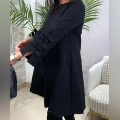 Jurken & Jumpsuits Dames*LAURENTIA - Casual zomerjurk met lange mouwen