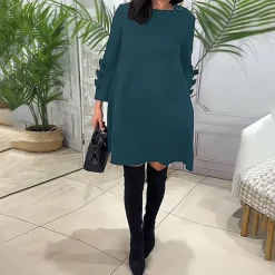 Jurken & Jumpsuits Dames*LAURENTIA - Casual zomerjurk met lange mouwen