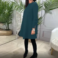 Jurken & Jumpsuits Dames*LAURENTIA - Casual zomerjurk met lange mouwen