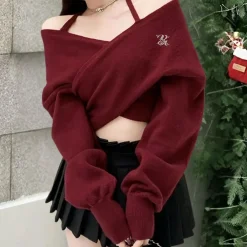 Truien & Vesten Dames*LAYLA - Trendy Zomerse Trui voor Dames Rood