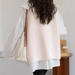 Truien & Vesten Dames*LEANI - Modieus Mouwloos Zomervest voor Dames Wit