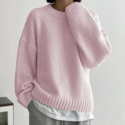 Truien & Vesten Dames*LEENA - Luchtige zomerse casual trui voor vrouwen Roze