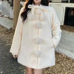 Jassen Dames*LEIANA - Elegante en Trendy Winterjas voor Dames Wit