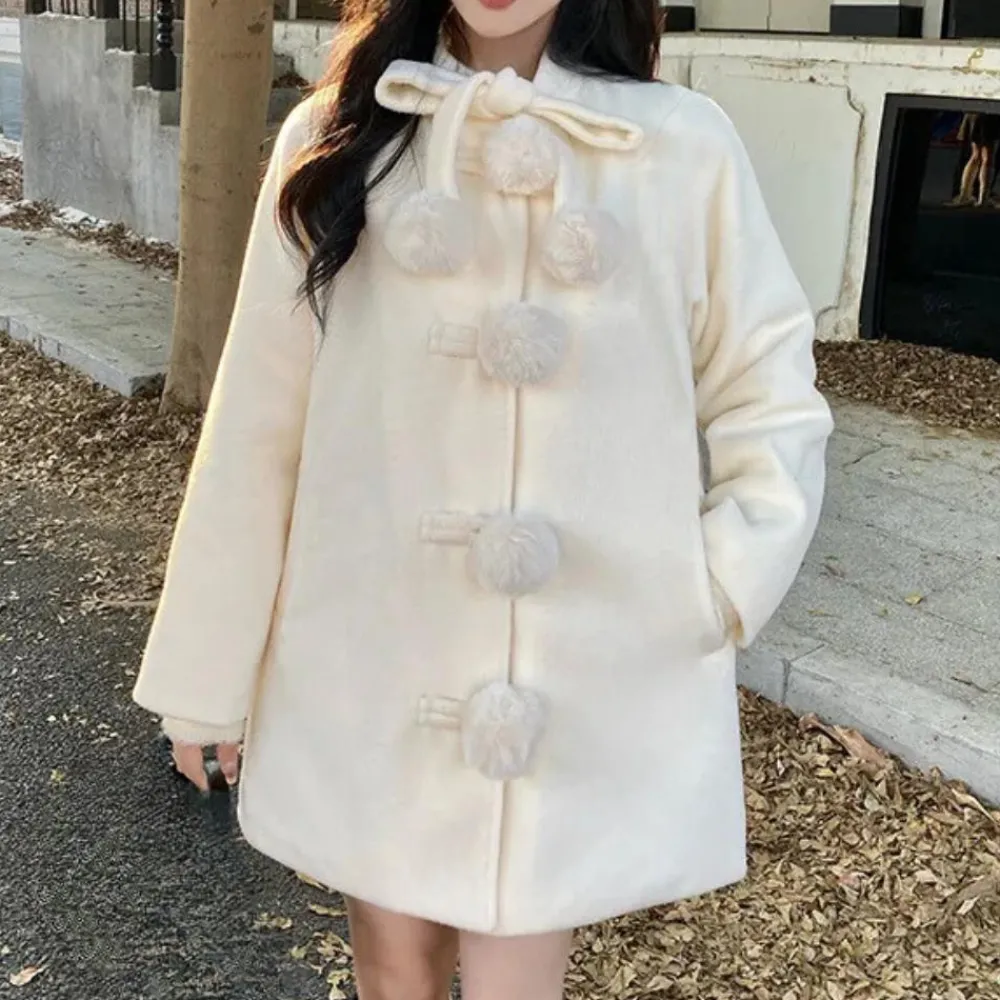 Jassen Dames*LEIANA - Elegante en Trendy Winterjas voor Dames Wit