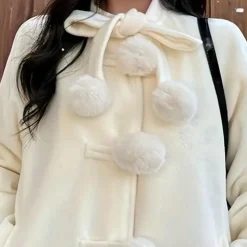 Jassen Dames*LEIANA - Elegante en Trendy Winterjas voor Dames Wit